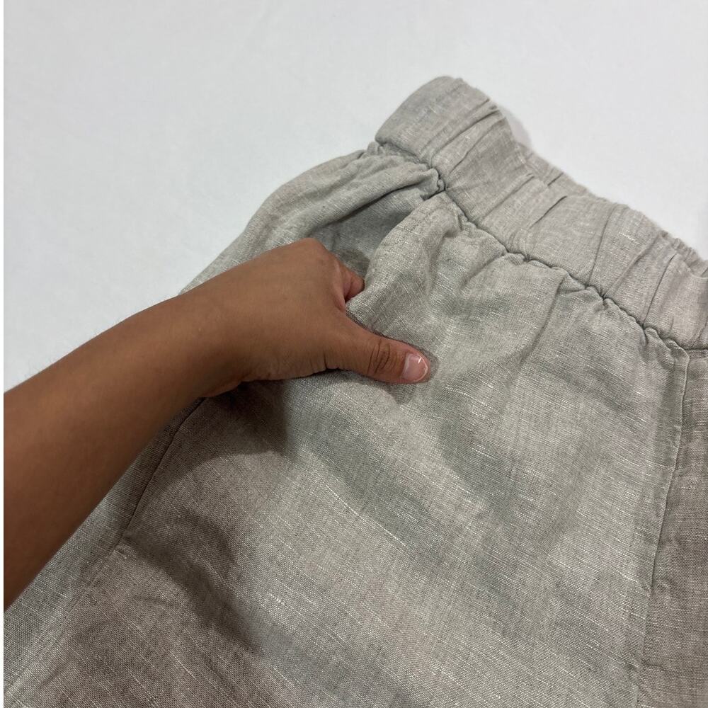 NWT J.Crew Womens XS 100% Linen Long Tropez Shorts Bermuda Lagenlook Minimalist - Picture 4 of 10